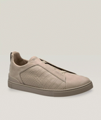 Triple Stitch Alligator Leather Sneakers
