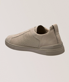 Triple Stitch Alligator Leather Sneakers
