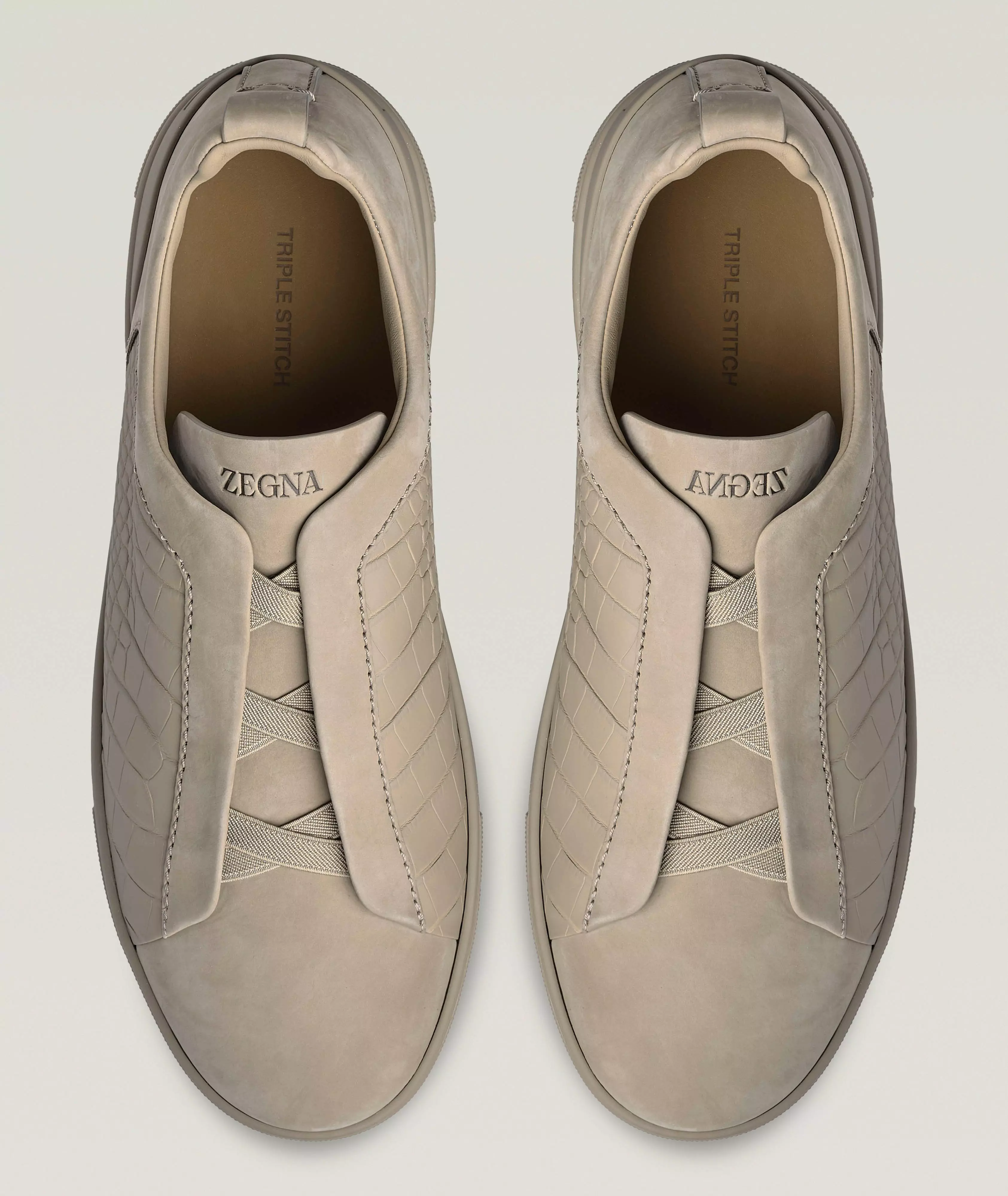 Triple Stitch Alligator Leather Sneakers