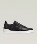 Triple Stitch Alligator Leather Sneakers