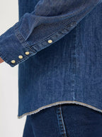 Long Sleeve Western Denim Snap Work Shirt
