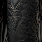Black Basketweave Leather Boots