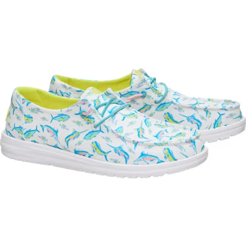 Comfortable Slip Shoes With Fish Print