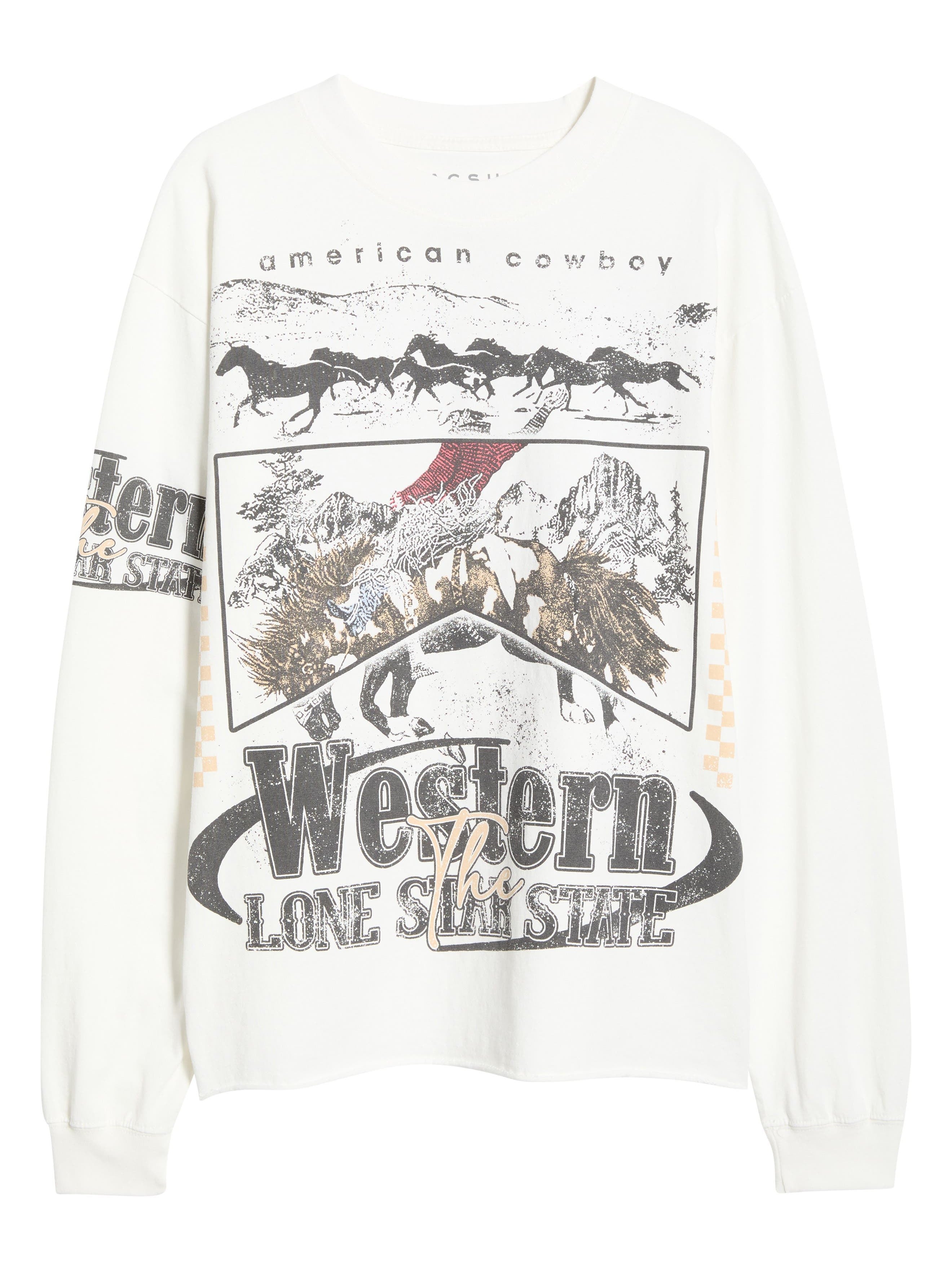 Western Long Sleeve Graphic T-Shirt