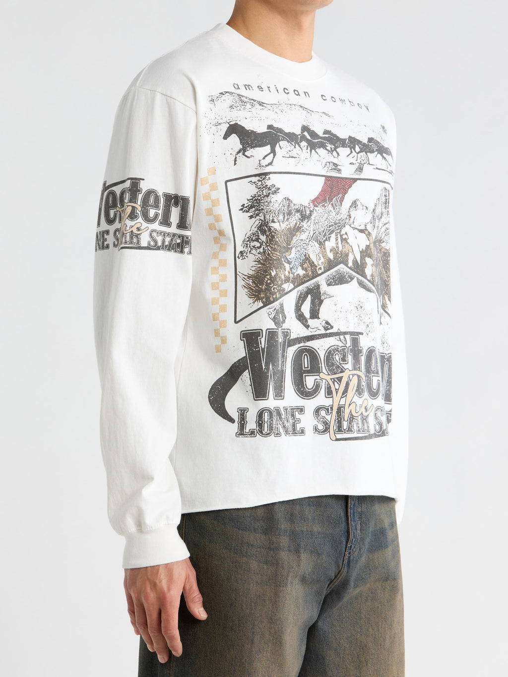 Western Long Sleeve Graphic T-Shirt