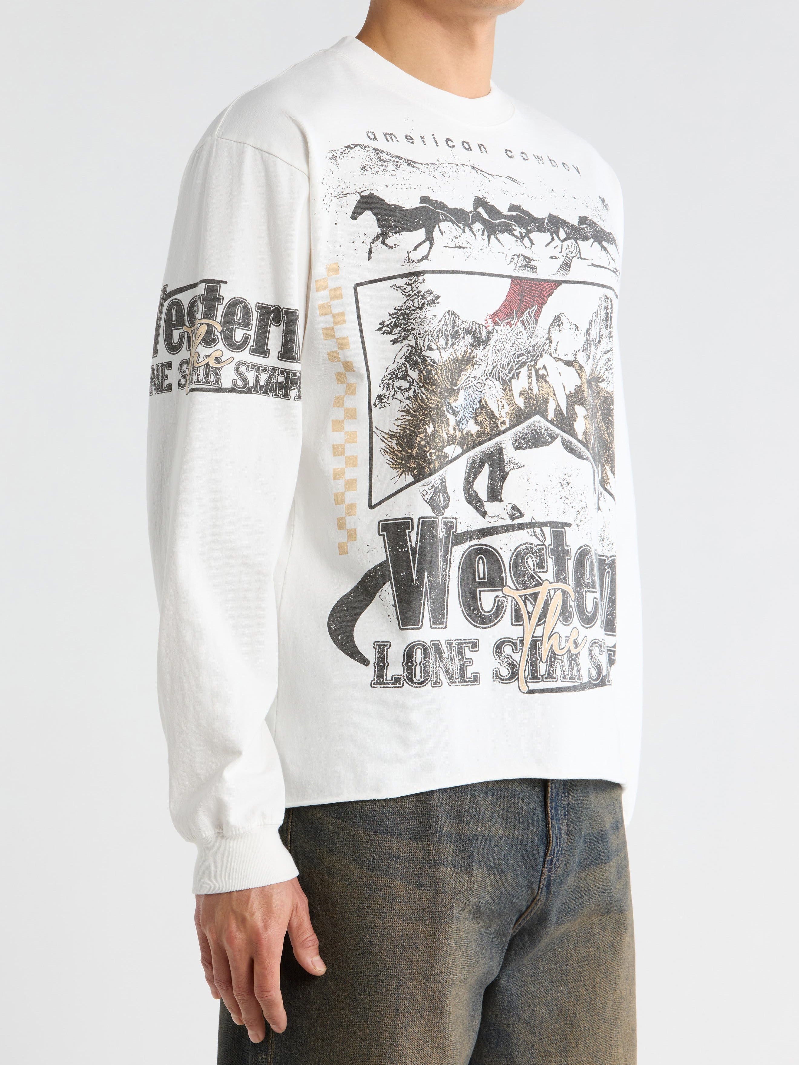 Western Long Sleeve Graphic T-Shirt