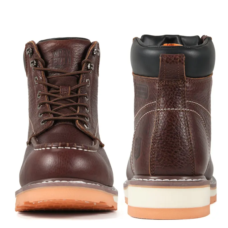 6-inch Men's Moc Toe Steel Toe Work Boots