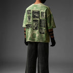 Elements Of Horror Heavy Patchworked Washed Tshirt