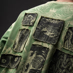 Elements Of Horror Heavy Patchworked Washed Tshirt