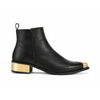 Black Leather Ankle Boots