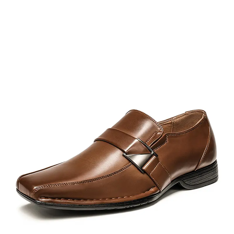 Men's Buckle Strap Flat Dress Loafers