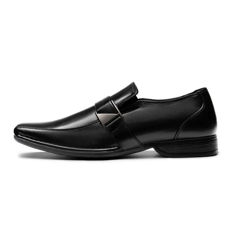 Men's Buckle Strap Flat Dress Loafers