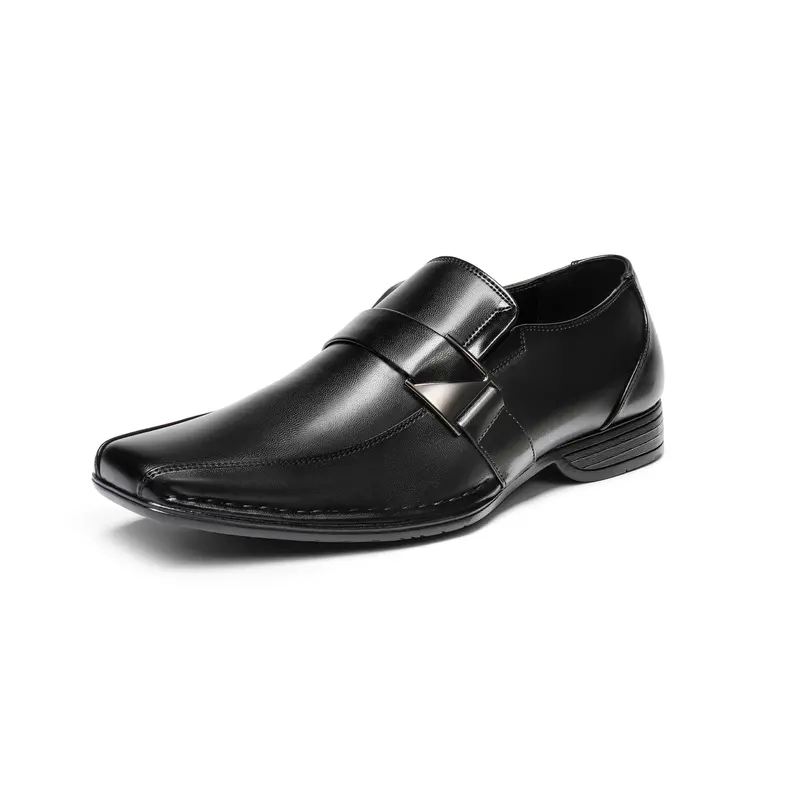 Men's Buckle Strap Flat Dress Loafers