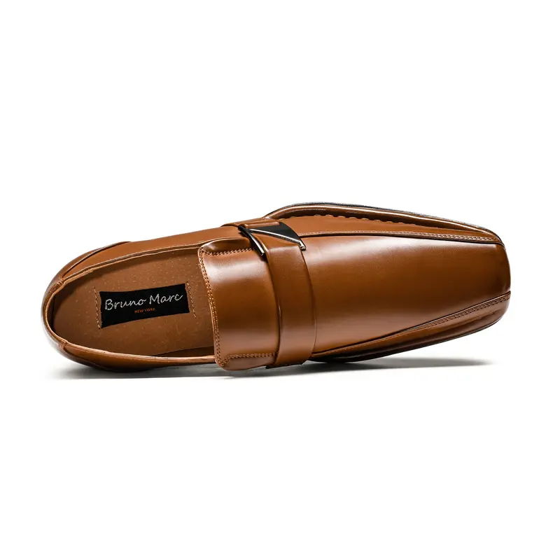 Men's Buckle Strap Flat Dress Loafers