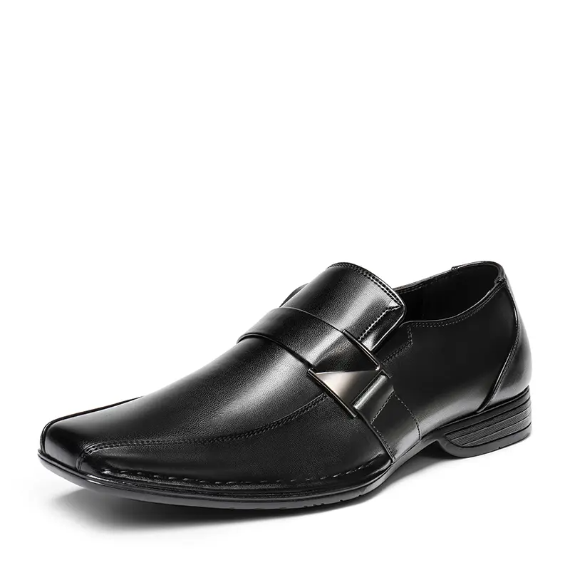Men's Buckle Strap Flat Dress Loafers