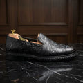Men's Floral Embossed Leather Loafers