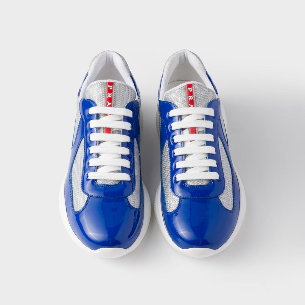 Patent Leather And Technical Fabric Sneakers