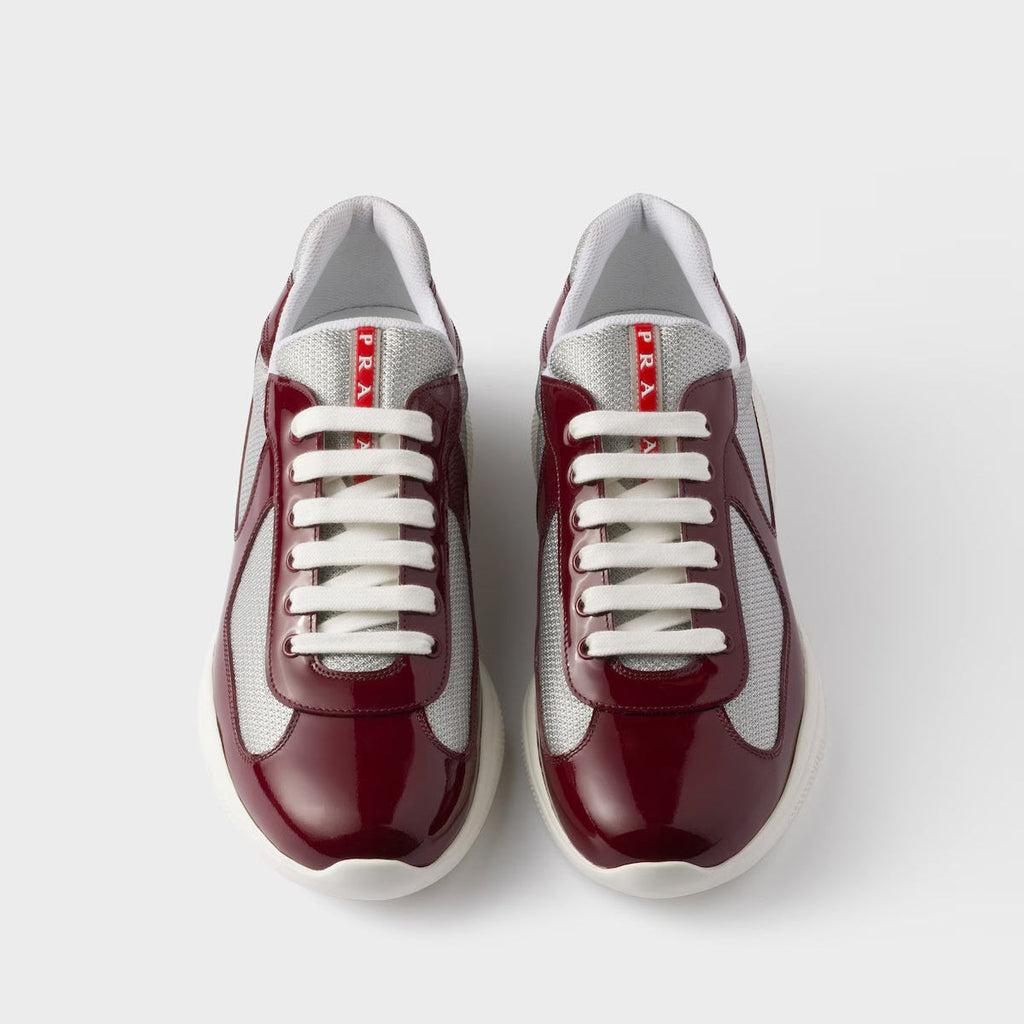 Patent Leather And Technical Fabric Sneakers