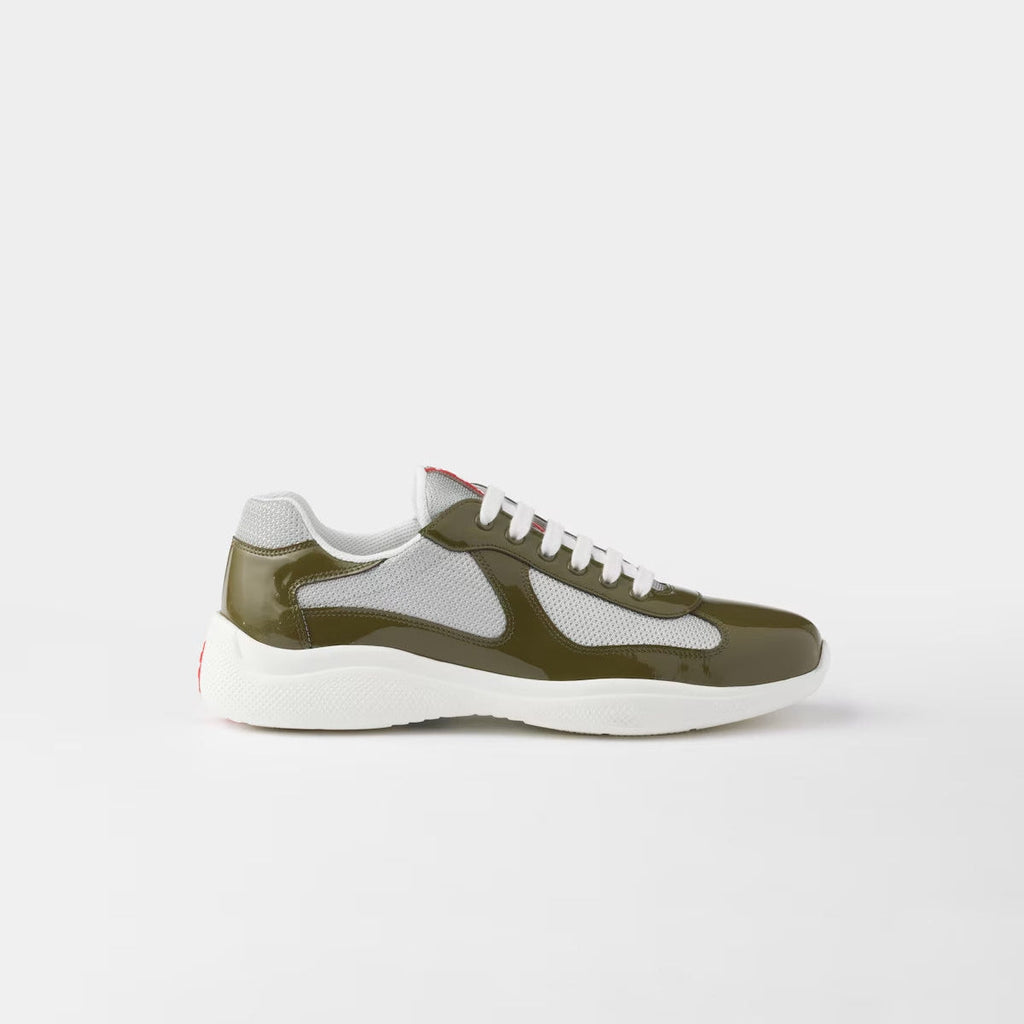 Patent Leather And Technical Fabric Sneakers
