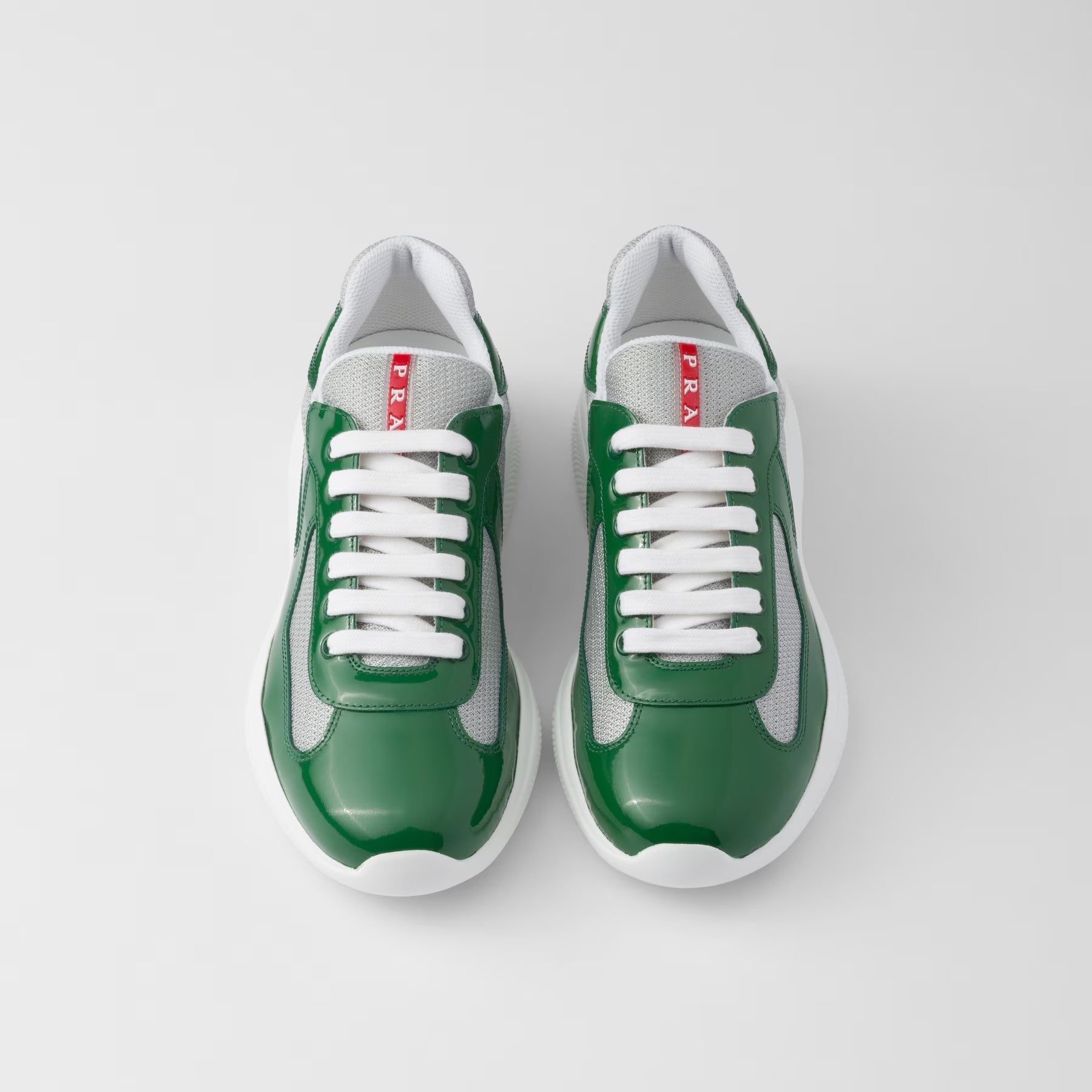 Patent Leather And Technical Fabric Sneakers