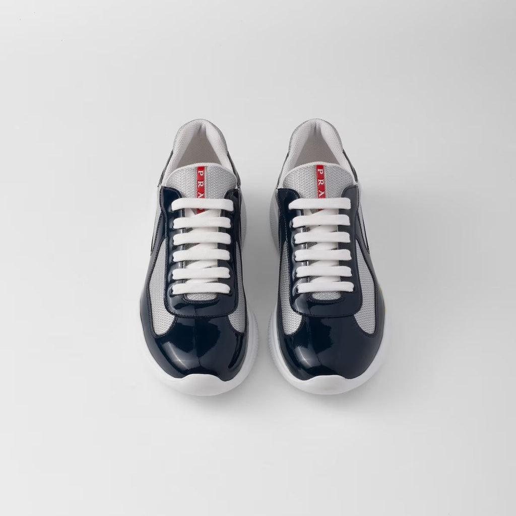 Patent Leather And Technical Fabric Sneakers
