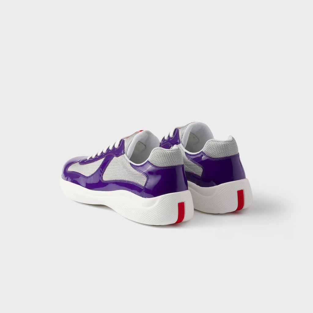 Patent Leather And Technical Fabric Sneakers