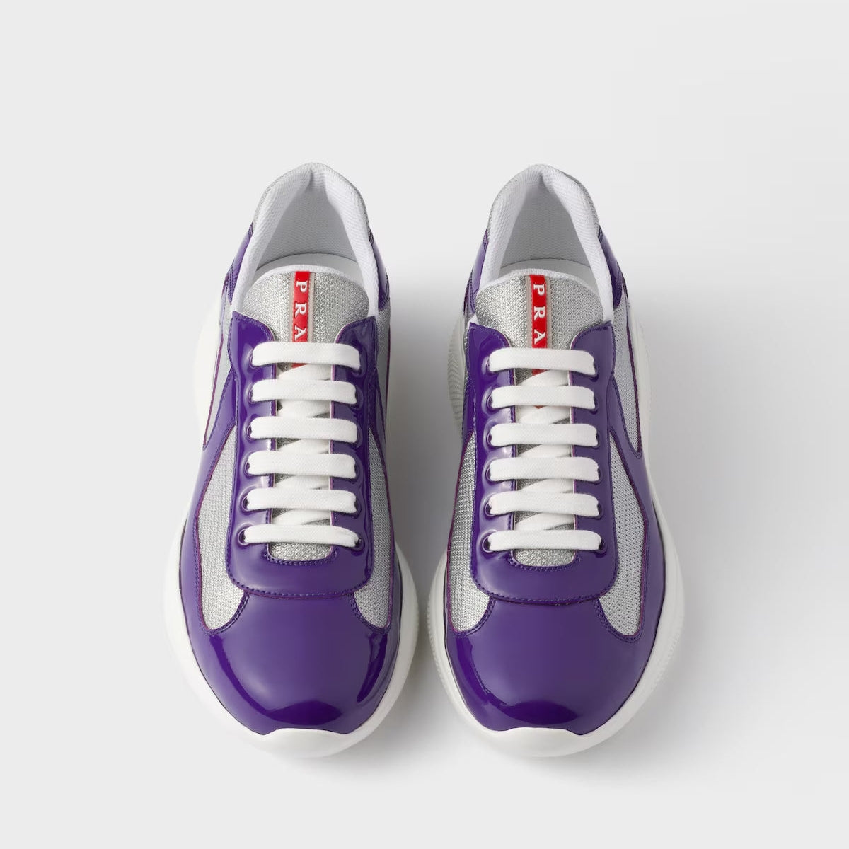 Patent Leather And Technical Fabric Sneakers