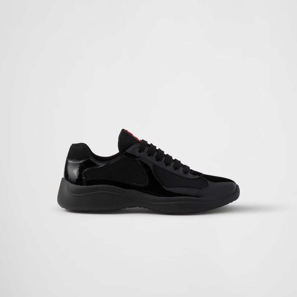 Patent Leather And Technical Fabric Sneakers