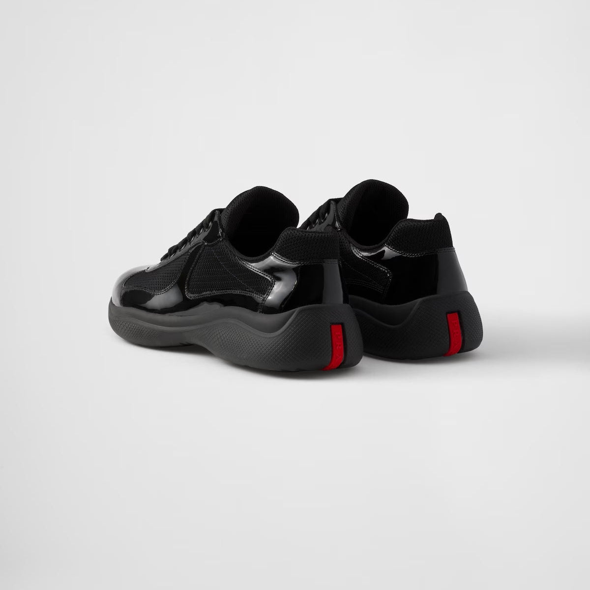 Patent Leather And Technical Fabric Sneakers