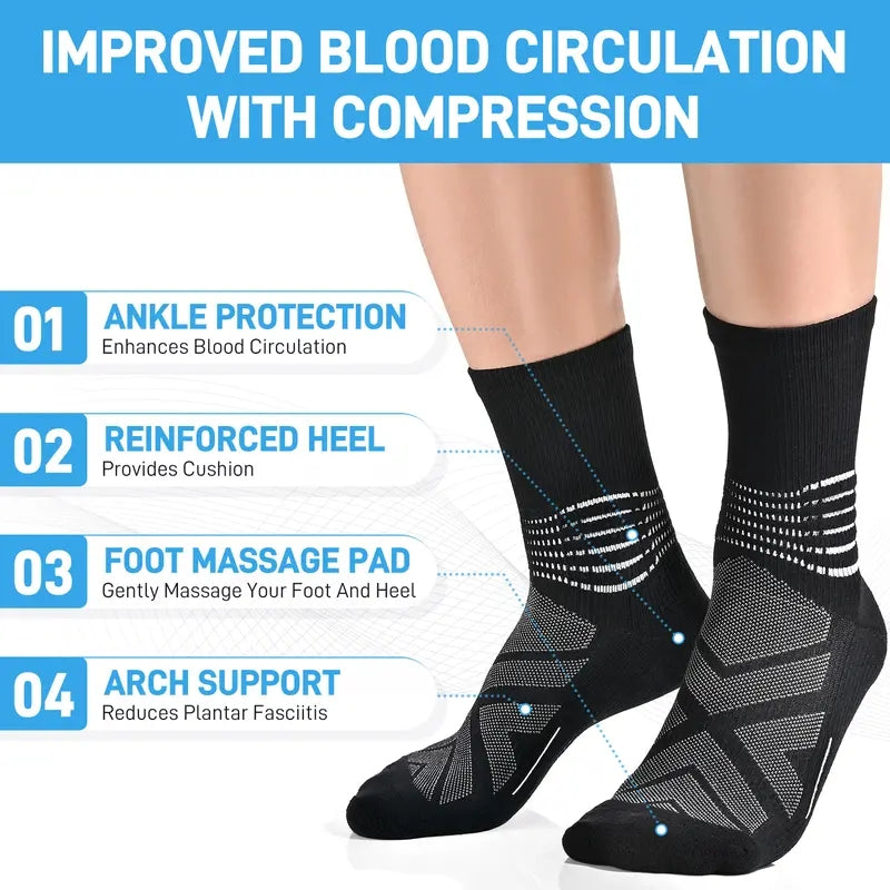 Compression Ankle Support Crew Socks
