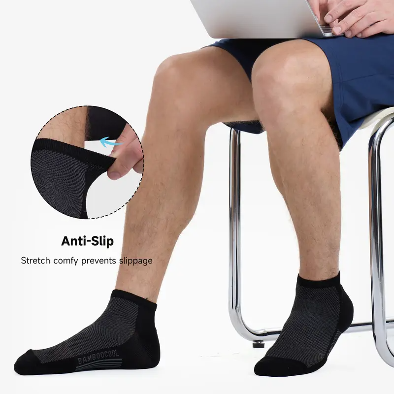 Men's 8-Pack Bamboo Ankle Socks