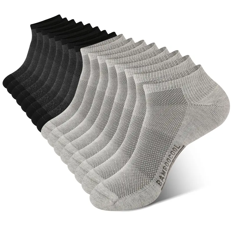 Men's 8-Pack Bamboo Ankle Socks